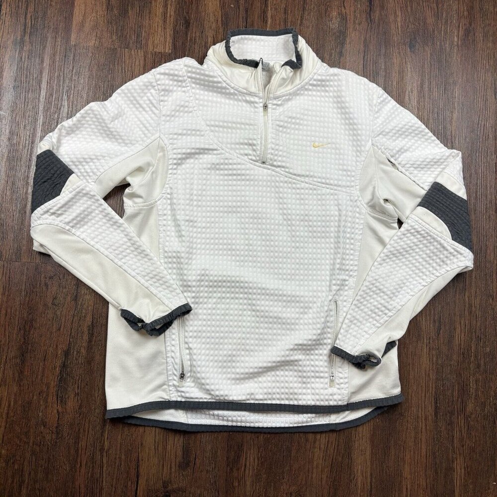 Nike Sphere Thermal Pullover Jacket With Thumbholes White Women’s Size Large